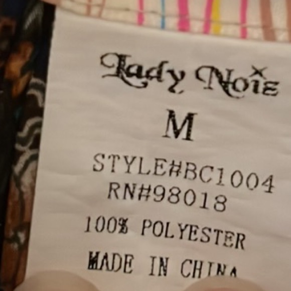 LADY NOIZ, Tie Up Neckline, Bell Sleeves, Knee Length Dress, Multi Colors, Med - Picture 5 of 6